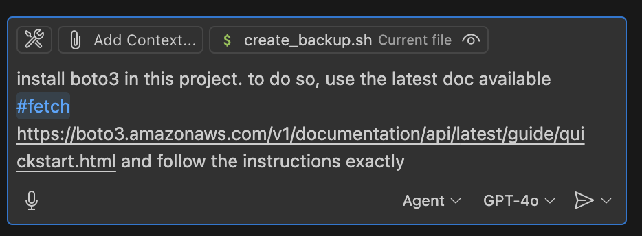 Agent mode in VS Code